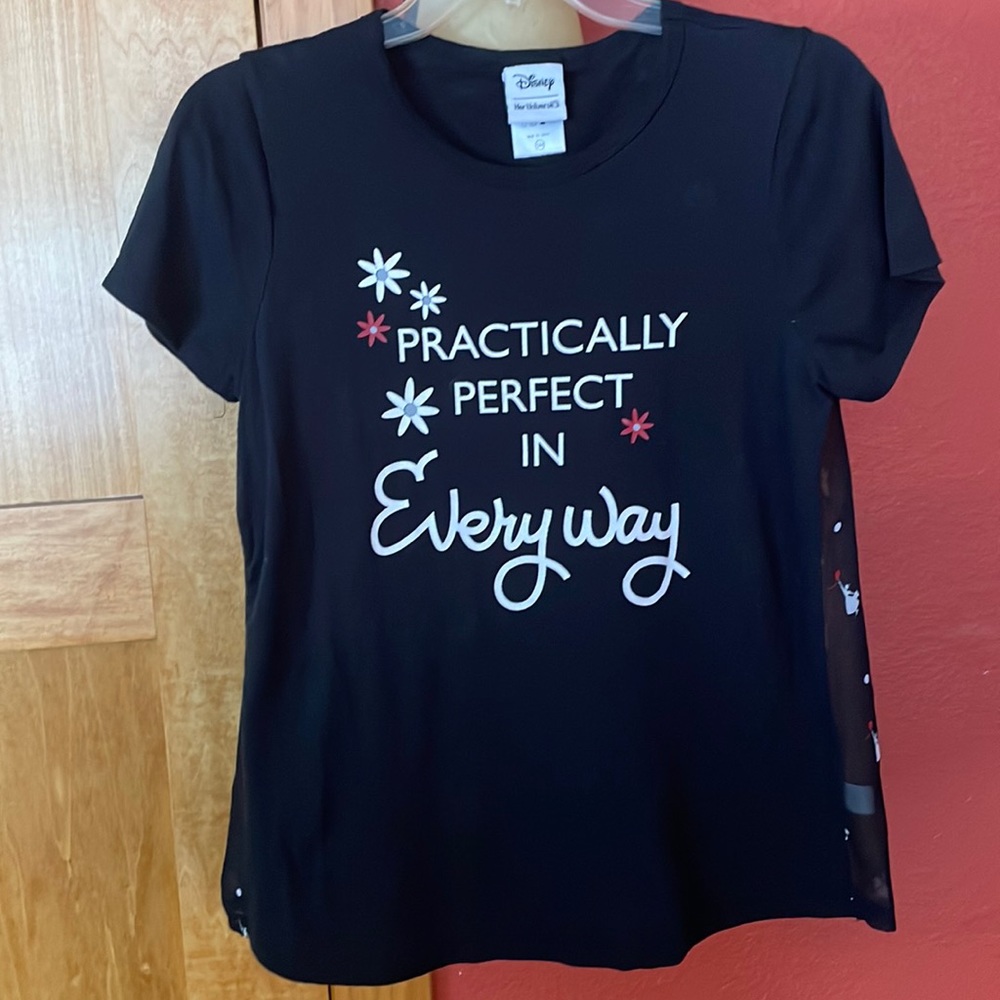 Disney Mary Poppins black T-shirt with sheer‎ back